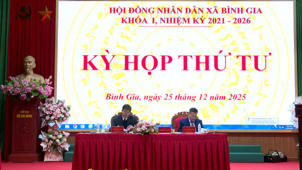 Hội Đồng Nhân xã Bình Gia tổ chức Kỳ họp Thứ Tư - Kỳ họp Thường lệ cuối năm 2025