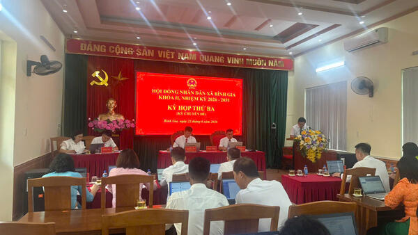 HĐND xã Bình Gia tổ chức Kỳ họp thứ ba (kỳ họp chuyên đề) năm 2026